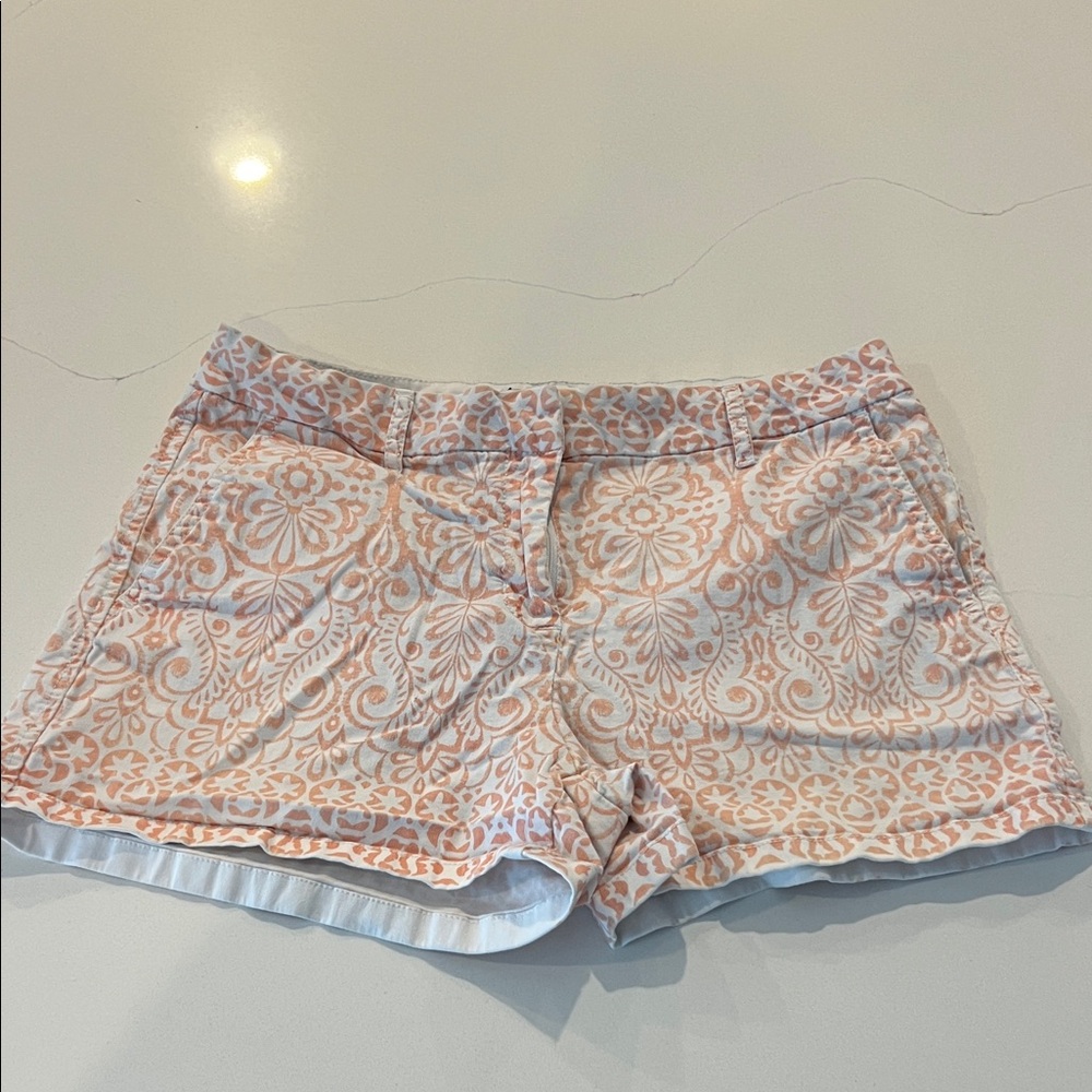 Elle Floral Women's Shorts - Pink and White